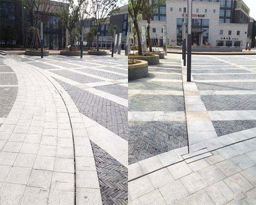 缝隙式排水沟园林景观效果图