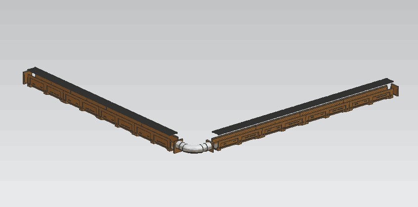排水沟弧度管道过度法